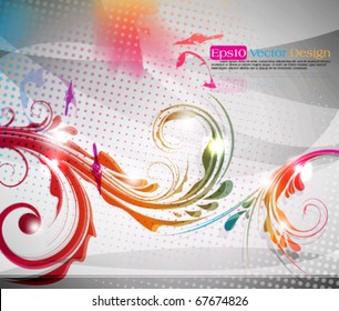 Multicolor foliage background