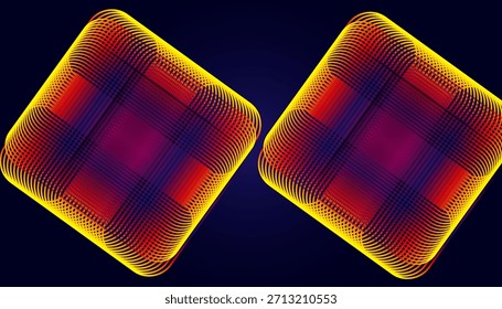 Fondo de pantalla de patrón de línea de curva futurista multicolor. Diseño de fondo de degradado de onda de neón vibrante.