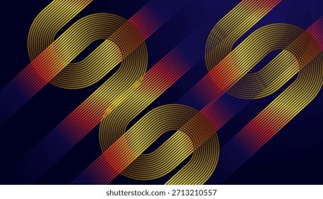 Mehrfarbiges, futuristisches Kurvenlinienmuster-Hintergrundbild. Vibrant Neon Wave Gradient Hintergrunddesign.