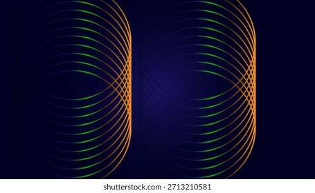 Fondo de pantalla de patrón de línea de curva futurista multicolor. Diseño de fondo de degradado de onda de neón vibrante.