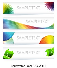 Multicolor gamut banner design in eps10 vector format.