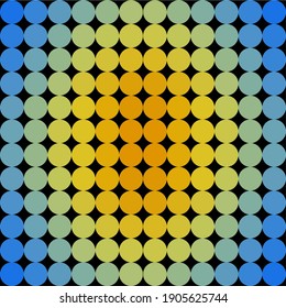 Multicolor geometric 144 dots illustration seamless background