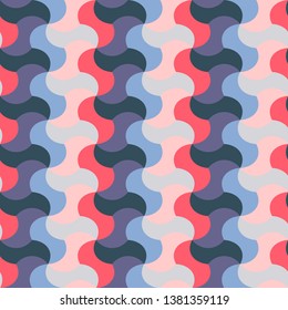 Multicolor geometric background of abstract shapes with smooth edges. seamless pattern. vector