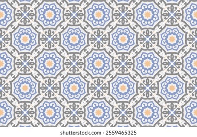 Multicolor geometric fabric design pattern