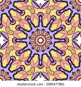 Multicolor geometric fantasy seamless vector illustration. For fashion Design Templates, Wallpaper.