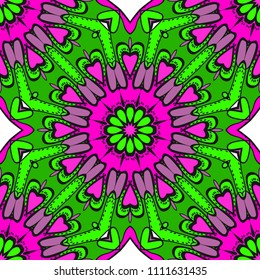 Multicolor geometric fantasy seamless vector illustration. For fashion Design Templates, Wallpaper.