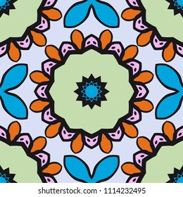 Multicolor geometric fantasy seamless vector illustration. For fashion Design Templates, Wallpaper.