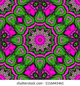 Multicolor geometric fantasy seamless vector illustration. For fashion Design Templates, Wallpaper.