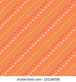 multicolor geometric hipster pattern with diagonal lines and small triangles, stylized of 1960s textile design Texture for print, wallpaper, website background Concept of spring summer or fall fashion