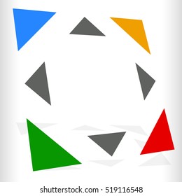 Multicolor geometric icon, logo for generic of navigation, transportation related theme