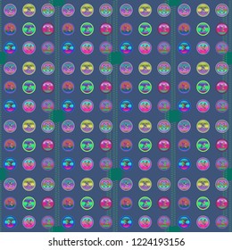 Multicolor geometric jeans tissue background pattern seamless stud.