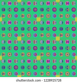 Multicolor geometric jeans tissue background pattern seamless stud.