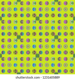 Multicolor geometric jeans tissue background pattern seamless stud.
