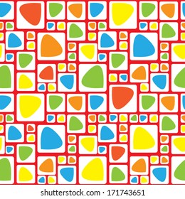 multicolor geometric ornament seamless pattern 