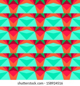 Multicolor geometric pattern in bright color. Vector seamless texture for web, print, wallpaper, home decor, textile, Christmas gift wrapping paper, spring summer fashion fabric, invitation background