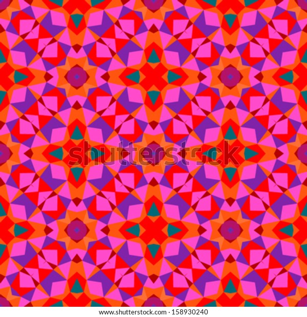 Multicolor Geometric Pattern Bright Color Vector Stock