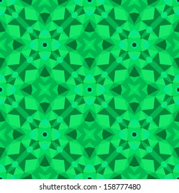 Multicolor geometric pattern in bright green. Vector seamless texture for web, print, wallpaper, home decor, textile, Christmas gift wrapping paper, spring summer fashion fabric, invitation background