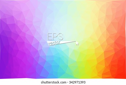 Multicolor geometric rumpled triangular low poly origami style gradient illustration graphic background. Vector polygonal design for your business. Rainbow, spectrum image.