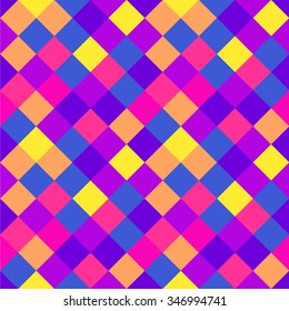 Multicolor geometric seamless pattern of squares. Vector illustration.