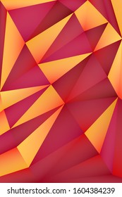 Multi-color geometric triangular low poly abstract background. Creative illustration in halftone style with gradient. Triangular pattern for your business design.