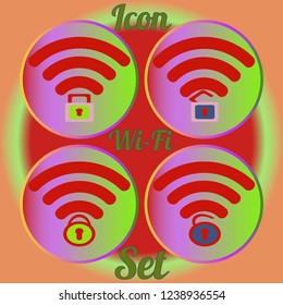 Multicolor geometric weave www simple suite Wi-Fi.