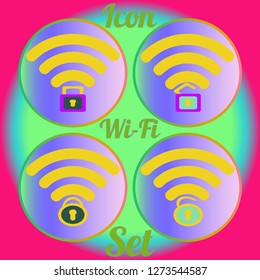 Multicolor geometric weave www simple suite Wi-Fi.