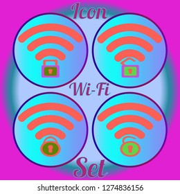 Multicolor geometric weave www simple kit Wi-Fi.
