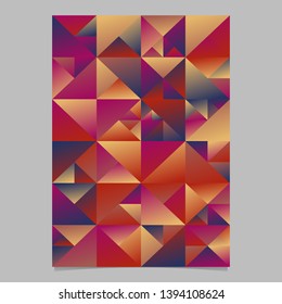 Multicolor geometrical triangle template - abstract polygonal vector brochure background graphic design
