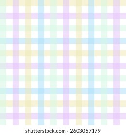 Multicolor gingham seamless pattern.Colorful checkered tartan plaid repeat pattern.Geometric vector background wallpaper