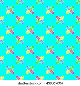 multicolor globe shapes seamless pattern