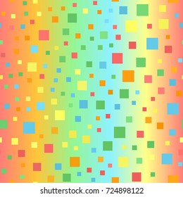 Multicolor glossy square pattern. Seamless vector background