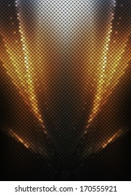 Multicolor gold abstract lights disco background square pixel mosaic vector eps 10