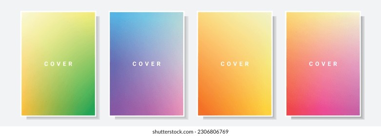 multicolor gradation modern cover design layout background template collection vector