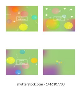 Multicolor gradient mesh. Amazing splash and spreading spot. Vector illustration artbook. Green vector gradient mesh with soft acrylic transitions.
