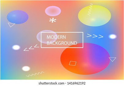 Multicolor gradient mesh. Amazing splash and spreading spot. Vector illustration flat. Pink vector gradient mesh with soft acrylic transitions.