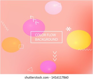 Multicolor gradient mesh. Great splash and spreading spot. Vector illustration artbook. Pink vector gradient mesh with soft acrylic transitions.