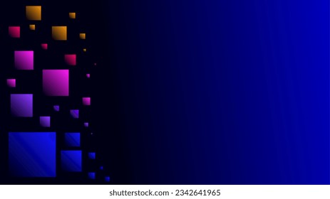 Multicolor gradient squares artistic geometric night gradient blue background