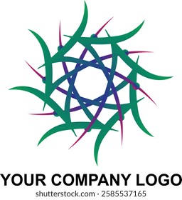 Multicolor gradient Swirls Circle Logo