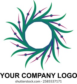 Multicolor gradient Swirls Circle Logo