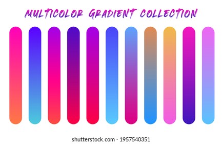 Multicolor Gradients Swatches Set Stylish Design