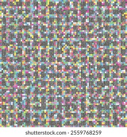 Multicolor Grain Glitch Check Pattern