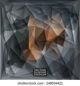 Multicolor ( Gray, Brown, Black ) Design Templates. Geometric Triangular Abstract Modern Vector Background. 