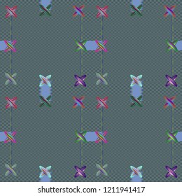 Multicolor great magic abstract background vintage lovely jeans tissue seamless.