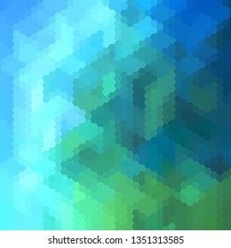 multicolor green, blue geometric rumpled triangular low poly origami style gradient illustration graphic background. Vector polygonal design for your business.