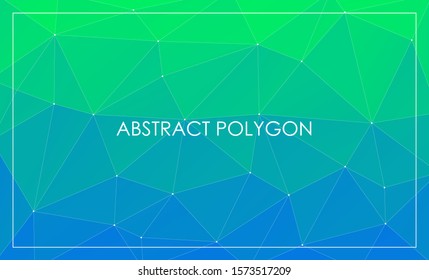 multicolor green, blue geometric rumpled triangular low poly origami style gradient illustration graphic background. Vector polygonal design for your business