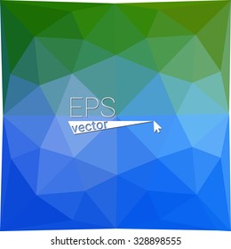 multicolor  green blue geometric rumpled triangular low poly style gradient illustration graphic background. Vector polygonal design for your business.