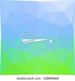 multicolor  green blue geometric rumpled triangular low poly style gradient illustration graphic background. Vector polygonal design for your business.