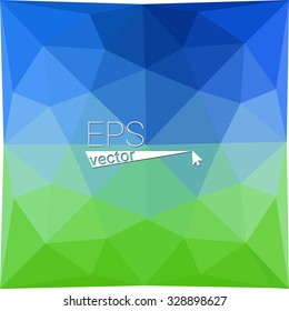 multicolor  green blue geometric rumpled triangular low poly style gradient illustration graphic background. Vector polygonal design for your business.
