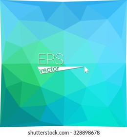 multicolor  green blue geometric rumpled triangular low poly style gradient illustration graphic background. Vector polygonal design for your business.