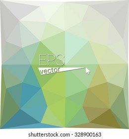 multicolor green blue geometric rumpled triangular low poly style gradient illustration graphic background. Vector polygonal design for your business.